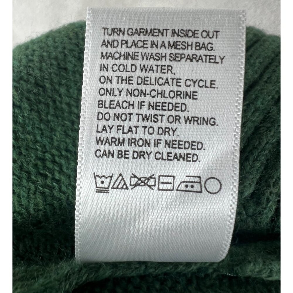 Darling Women Green 3/4 Length Sleeve Collared Knit Sweater Pullover Medium - Picture 6 of 13